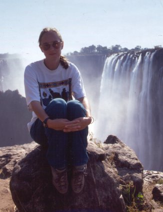 Renee in Zambia at Vic Falls