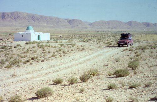 Holy Mans shrine on the edge of the desert.